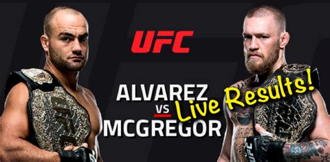 mcgregor vs alvarez results|UFC 205: Alvarez vs. McGregor live results and highlights tracker.